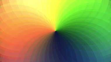 Renkli çizgiler bir çiçeğin yüzgeçleri gibi birbiriyle örtüşüyor..