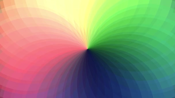 Líneas Colores Superponen Como Las Aletas Una Flor — Vídeos de Stock