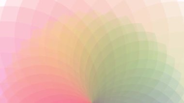 Renkli çizgiler bir çiçeğin yüzgeçleri gibi birbiriyle örtüşüyor..