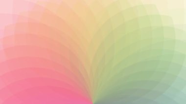 Renkli çizgiler bir çiçeğin yüzgeçleri gibi birbiriyle örtüşüyor..