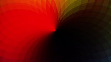 Renkli çizgiler bir çiçeğin yüzgeçleri gibi birbiriyle örtüşüyor..