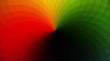 Renkli çizgiler bir çiçeğin yüzgeçleri gibi birbiriyle örtüşüyor..