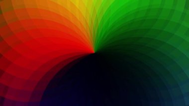 Renkli çizgiler bir çiçeğin yüzgeçleri gibi birbiriyle örtüşüyor..