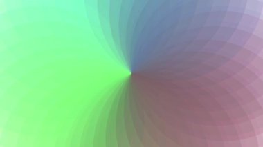 Renkli çizgiler bir çiçeğin yüzgeçleri gibi birbiriyle örtüşüyor..