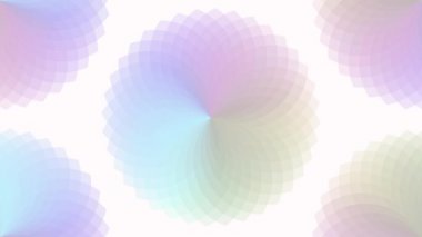 Renkli çizgiler bir çiçeğin yüzgeçleri gibi birbiriyle örtüşüyor..