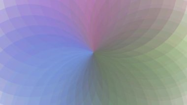 Renkli çizgiler bir çiçeğin yüzgeçleri gibi birbiriyle örtüşüyor..