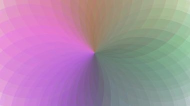 Renkli çizgiler bir çiçeğin yüzgeçleri gibi birbiriyle örtüşüyor..