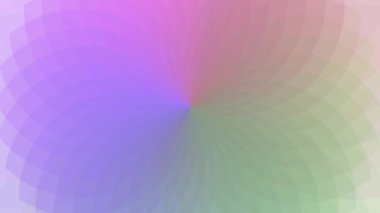 Renkli çizgiler bir çiçeğin yüzgeçleri gibi birbiriyle örtüşüyor..