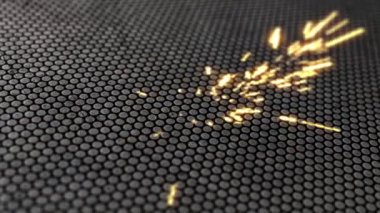 Işık metalik bir arkaplanda sürekli hareket eder.