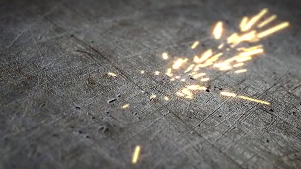 Lyset Bevæger Sig Kontinuerligt Metallisk Baggrund – Stock-video