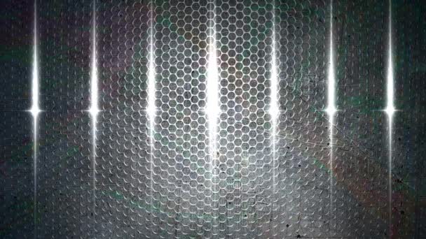 Licht Beweegt Continu Een Metalen Achtergrond — Stockvideo
