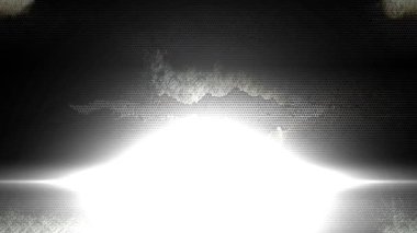 Metalin arkasında beyaz bir ışık demeti aralıksız olarak dibe vuruyordu..