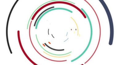 Renkli çizgilerin sürekli girdabı parlak ve güzel görünüyor..