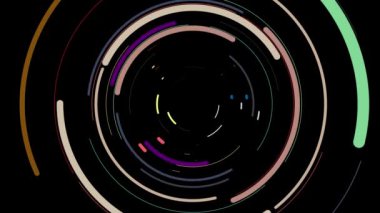 Renkli çizgilerin sürekli girdabı parlak ve güzel görünüyor..