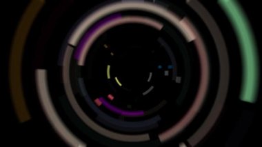 Renkli çizgilerin sürekli girdabı parlak ve güzel görünüyor..