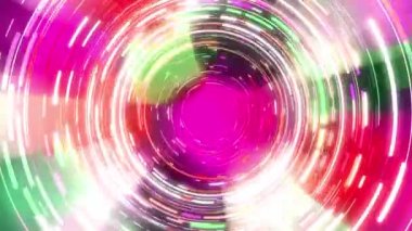 Renkli çizgilerin sürekli girdabı parlak ve güzel görünüyor..