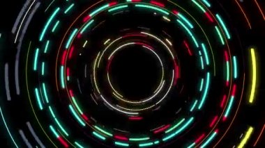 Renkli çizgilerin sürekli girdabı parlak ve güzel görünüyor..