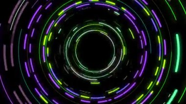 Renkli çizgilerin sürekli girdabı parlak ve güzel görünüyor..