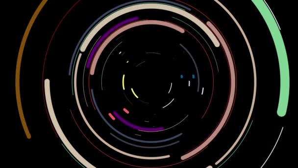 Continuous Swirl Colorful Lines Looks Bright Beautiful — Stock Video