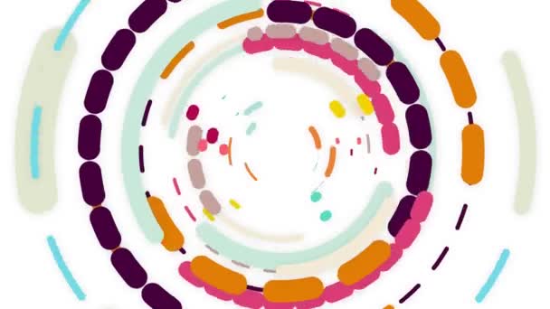 Renkli Çizgilerin Sürekli Girdabı Parlak Güzel Görünüyor — Stok video