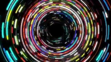 Renkli çizgilerin sürekli girdabı parlak ve güzel görünüyor..