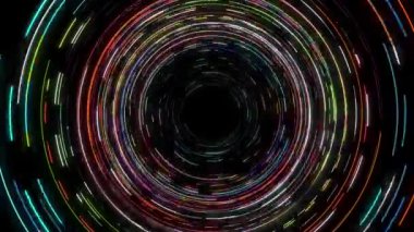 Renkli çizgilerin sürekli girdabı parlak ve güzel görünüyor..