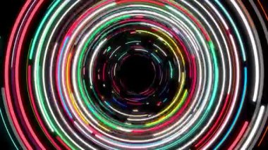 Renkli çizgilerin sürekli girdabı parlak ve güzel görünüyor..