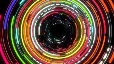 Renkli çizgilerin sürekli girdabı parlak ve güzel görünüyor..