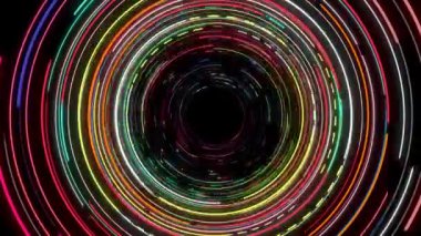 Renkli çizgilerin sürekli girdabı parlak ve güzel görünüyor..