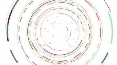 Renkli çizgilerin sürekli girdabı parlak ve güzel görünüyor..