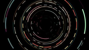 Renkli çizgilerin sürekli girdabı parlak ve güzel görünüyor..