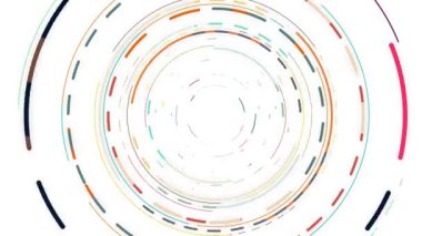 Renkli çizgilerin sürekli girdabı parlak ve güzel görünüyor..