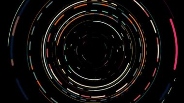 Renkli çizgilerin sürekli girdabı parlak ve güzel görünüyor..