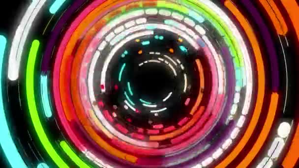 Continuous Swirl Colorful Lines Looks Bright Beautiful — Stock Video