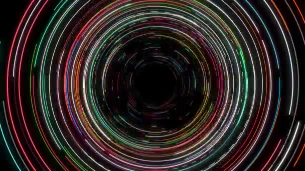 Continuous Swirl Colorful Lines Looks Bright Beautiful — Stock Video