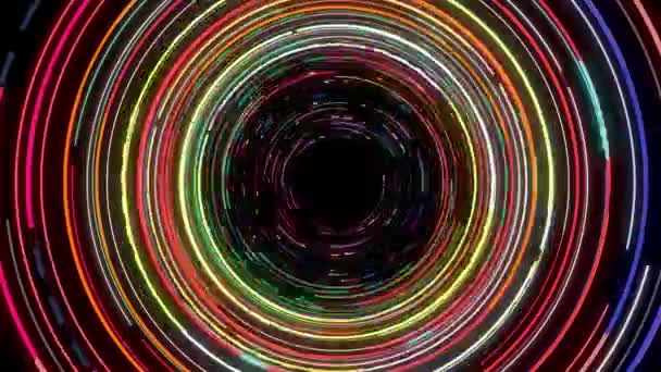 Continuous Swirl Colorful Lines Looks Bright Beautiful — Stock Video