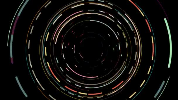 Continuous Swirl Colorful Lines Looks Bright Beautiful — Stock Video