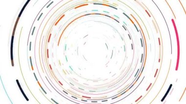 Renkli çizgilerin sürekli girdabı parlak ve güzel görünüyor..