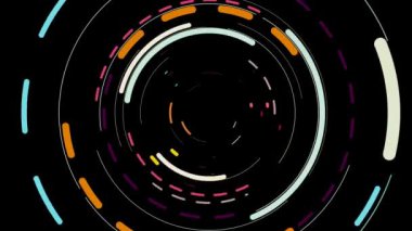 Renkli çizgilerin sürekli girdabı parlak ve güzel görünüyor..