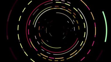 Renkli çizgilerin sürekli girdabı parlak ve güzel görünüyor..