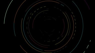 Renkli çizgilerin sürekli girdabı parlak ve güzel görünüyor..