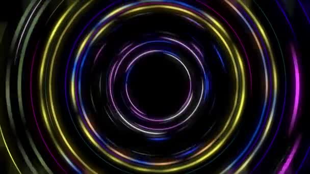 Colorful Glowing Lines Continually Swirl Looking Bright Beautiful — Stock Video