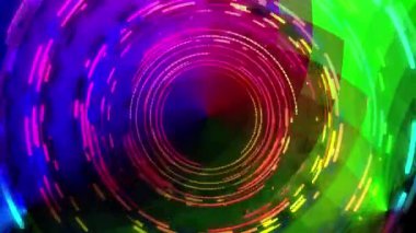 Devamlı ışık girdapları parlak ve güzel görünüyordu..