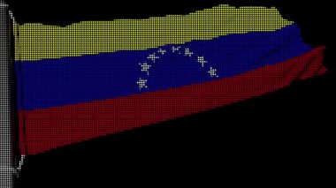 Venezuela bayrağı sürekli sallanan bir ızgaradır..