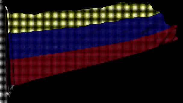 Bandera Venezuela Una Cuadrícula Oscilante Continua — Vídeos de Stock