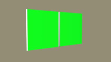 Kitap yavaşça açıldı ve içi yeşildi, modern ve güzel görünüyordu..