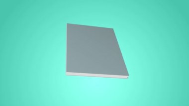 Kitap yavaşça açıldı ve içi yeşildi, modern ve güzel görünüyordu..