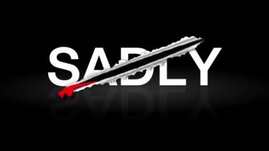 Metin beyazdı ve çapraz bir kesik vardı..