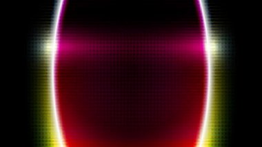 Beyaz bir lazer ışını sürekli olarak renkli metalik arka planda hareket eder..