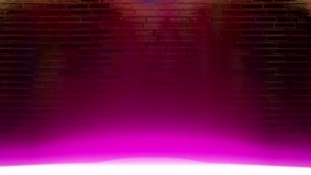 Der Lichtstrahl Blinkte Ununterbrochen Hinter Einer Ziegelmauer — Stockvideo